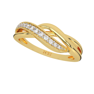 Golden Tickle Diamond Ring