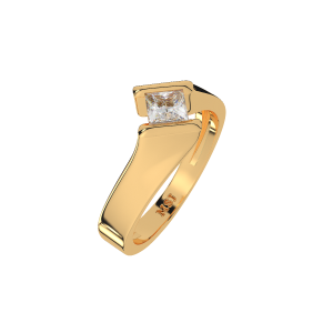 Cubic Solitaire Diamond Ring