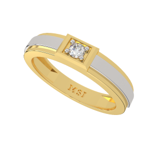 Dual Tone Diamond Band 