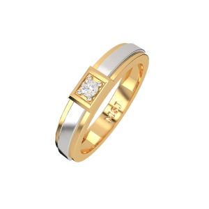 Dual Tone Diamond Band 