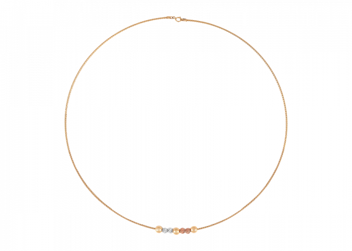 Yellow Gold Chain With Beads
