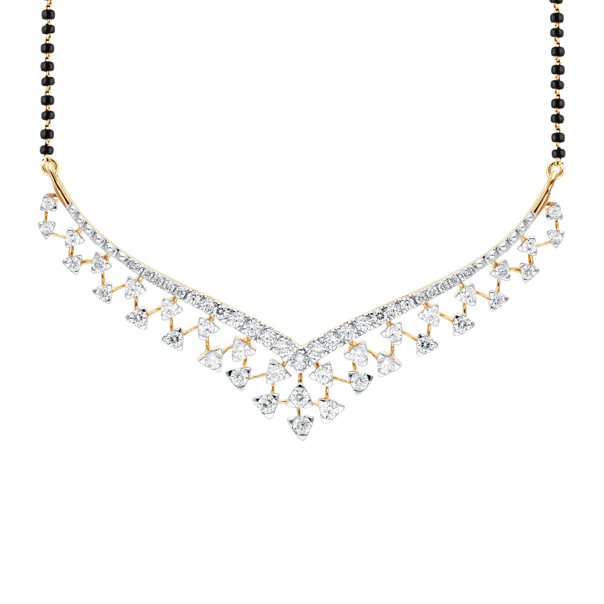 Embrace The Bond- Diamond And Gold Mangalsutra Pendant