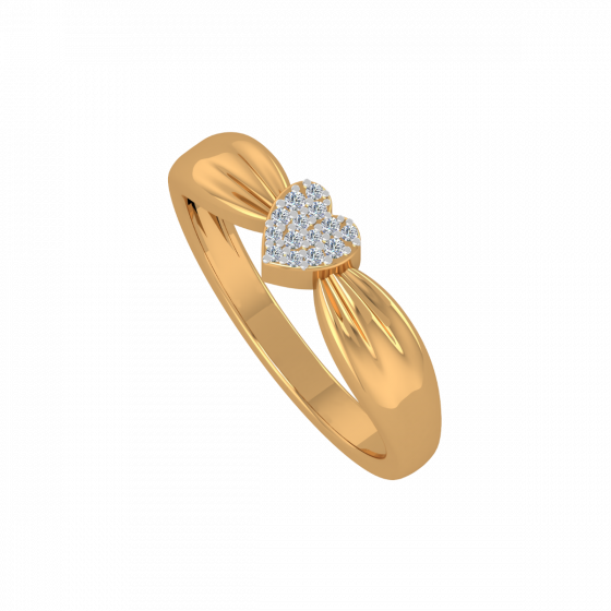  The Sweetest Heart Gold Diamond Ring