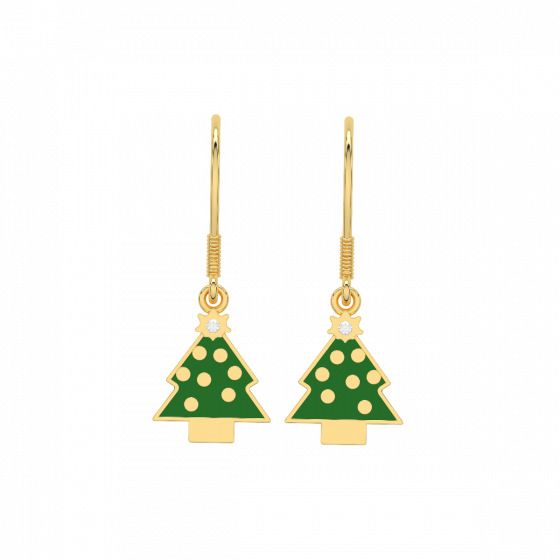 The Christmas Tree Hoop earrings