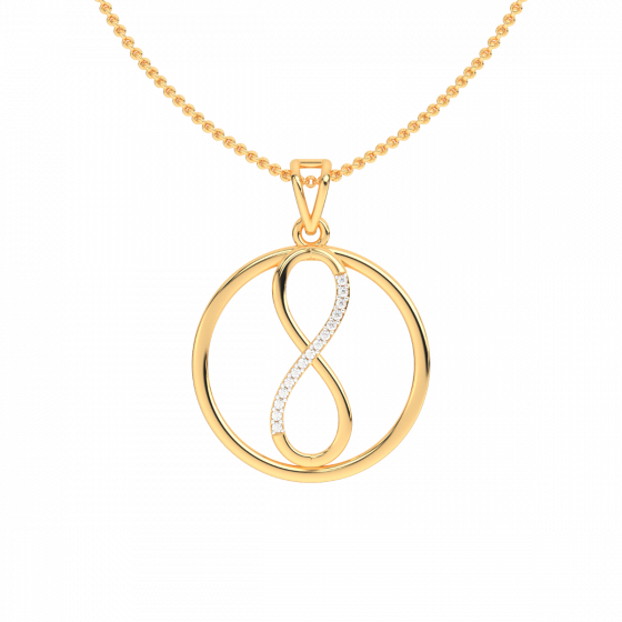  The world of Love diamond and gold pendant For Him