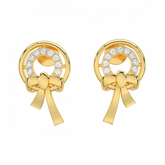 The Knotted Gold Diamond Earrings
