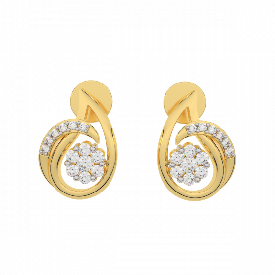 Gold Dazzle Drops Diamond Earrings