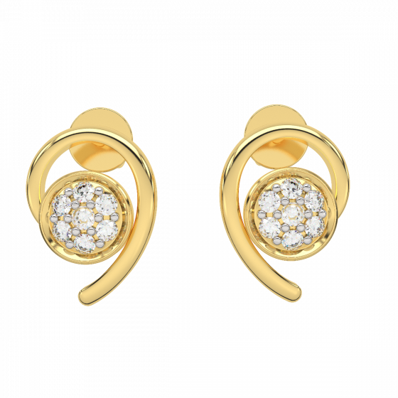 The Magical Gold Diamond Earrings