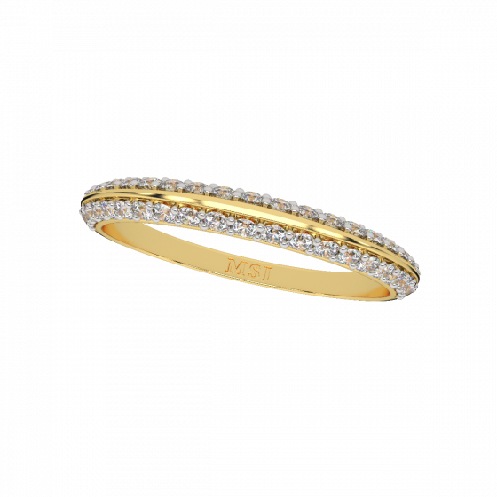 Bold N Sleek Gold Diamond Ring