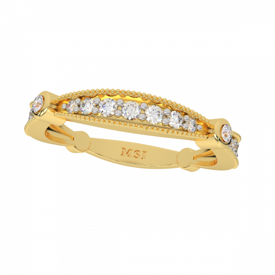 The Glitter Band Gold Diamond Ring