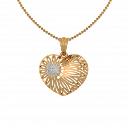 Louis Vuitton Diamond Heart Locket Necklace in 18K W #509516