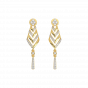 Diamond and Gold Christmas Tree Earrings