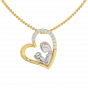 The Divine Touch Gold Diamond Pendant