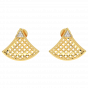 The Golden Lattice Diamond Stud Earrings