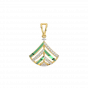 Diamond and Gold Christmas Enamel Pendant