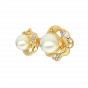 Mode N Mood Gold Diamond & Pearl Earrings