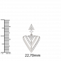 Diamond and Gold Christmas Triangle Pendant