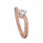 Solitaire Swirl Diamond Ring 