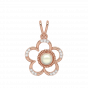 The Inflorescence Gold Diamond Pearl Pendant