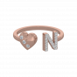 The Heart & N Gold Diamond Ring