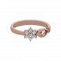 Floral Loop Gold Diamond Ring