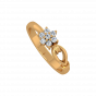 Floral Loop Gold Diamond Ring