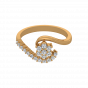 The Floral Scarf Gold Diamond Ring