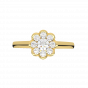 The Floral Sheen Gold Diamond Ring