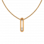 The Long Loop Gold Diamond Pendant