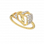Christmas Tree Diamond and Gold Ring