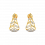 Christmas Tree Diamond and Gold Earring