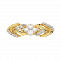 Diamond and Gold Christmas Star Ring