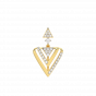 Diamond and Gold Christmas Triangle Pendant