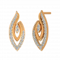 Marquise Flash Gold Diamond Earrings