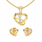 The Heart Infinity Diamond Pendant Set