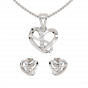 The Heart Infinity Diamond Pendant Set