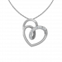 Heart Loops Gold Diamond Heart Pendant