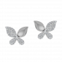 Happy Butterfly Diamond Stud Earrings