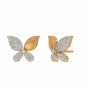 Happy Butterfly Diamond Stud Earrings