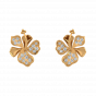 Fancy Floral Diamond Stud Earrings