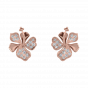 Fancy Floral Diamond Stud Earrings