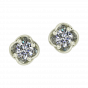 Golden Petals Diamond Stud Earrings