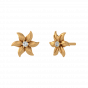 Floral Accents Diamond Stud Earrings