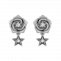 Starry Rose Diamond Stud Earrings