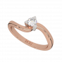 Solitaire Swirl Diamond Ring 