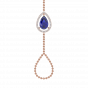 The Diamond with Color Stone Chain bracelet and ring