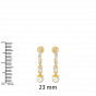 White Droplets Gold Diamond & Pearl Earring