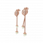 Links N Likes Gold Diamond Danglers Earrings