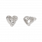 The Posh Heart Gold Diamond Heart Earrings