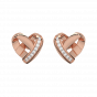 The Posh Heart Gold Diamond Heart Earrings